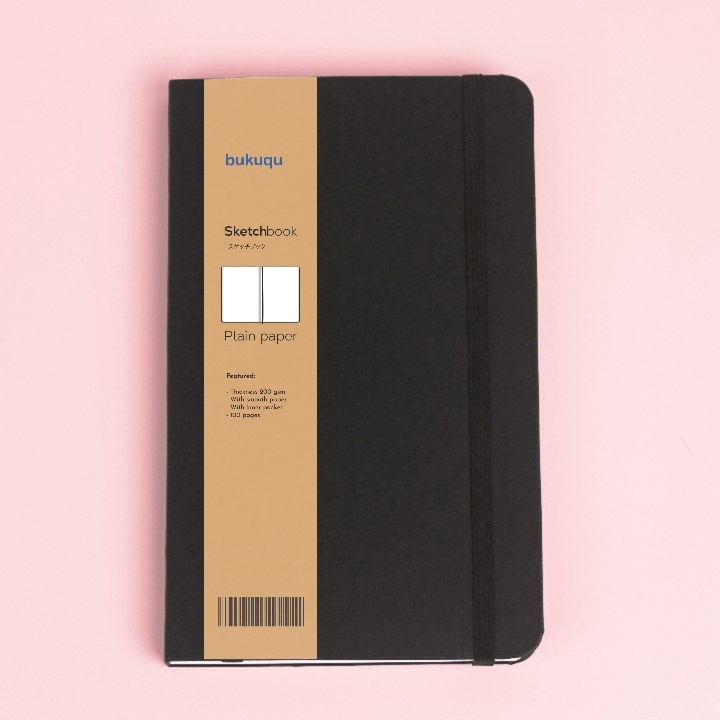 

Termurah bukuqu Sketchbook A5 2 gsm Hardcover Portrait Notebook gambar Lukis Cat Air tebal