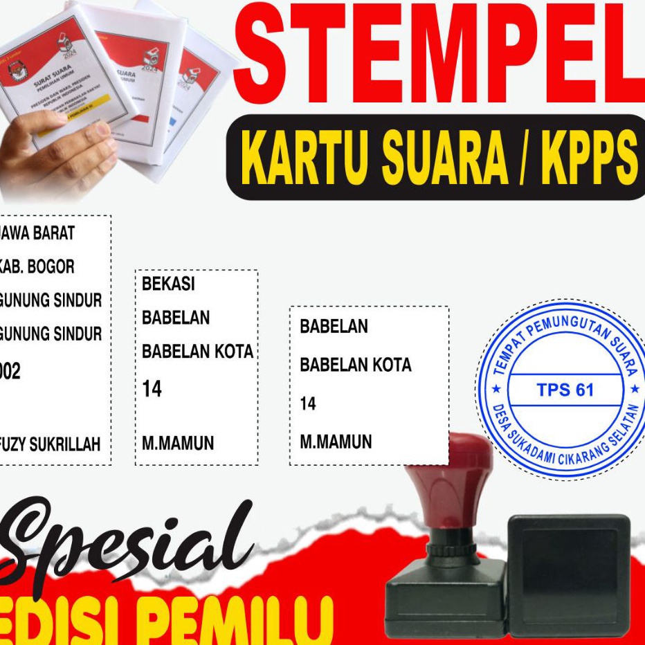

PESTA HARGA SPESIAL LUAR JAWA CLOSE ORDER Stempel pemilu stempel kpps stempel surat suara