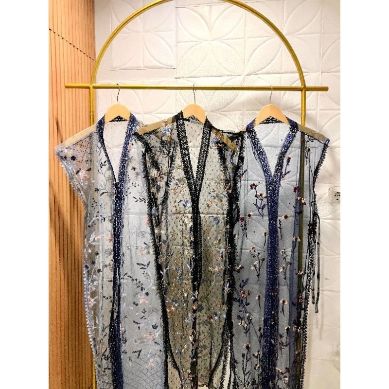 Long Vest Milea | Long Vest | Vest Lace  | Vest kondangan kekinian