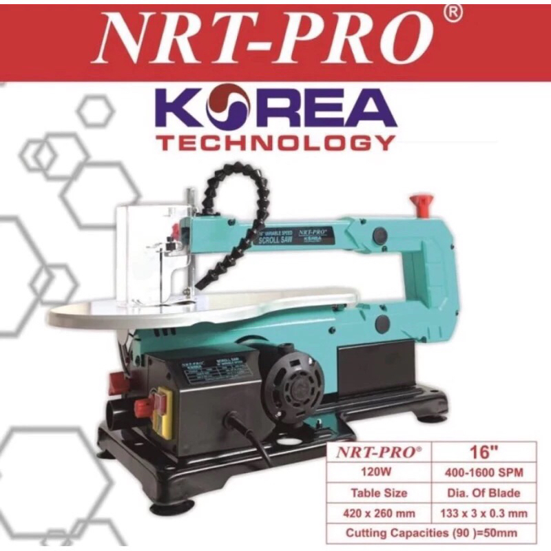 NRT PRO Scroll Saw 16” HD Gergaji Triplek Ukir Jigsaw Duduk Mesin
