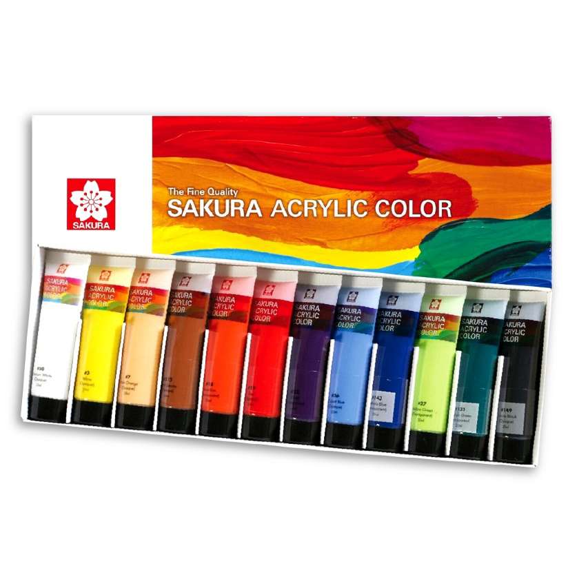 

Hemat Sakura 12x2ml Acrylic Color Paint Set