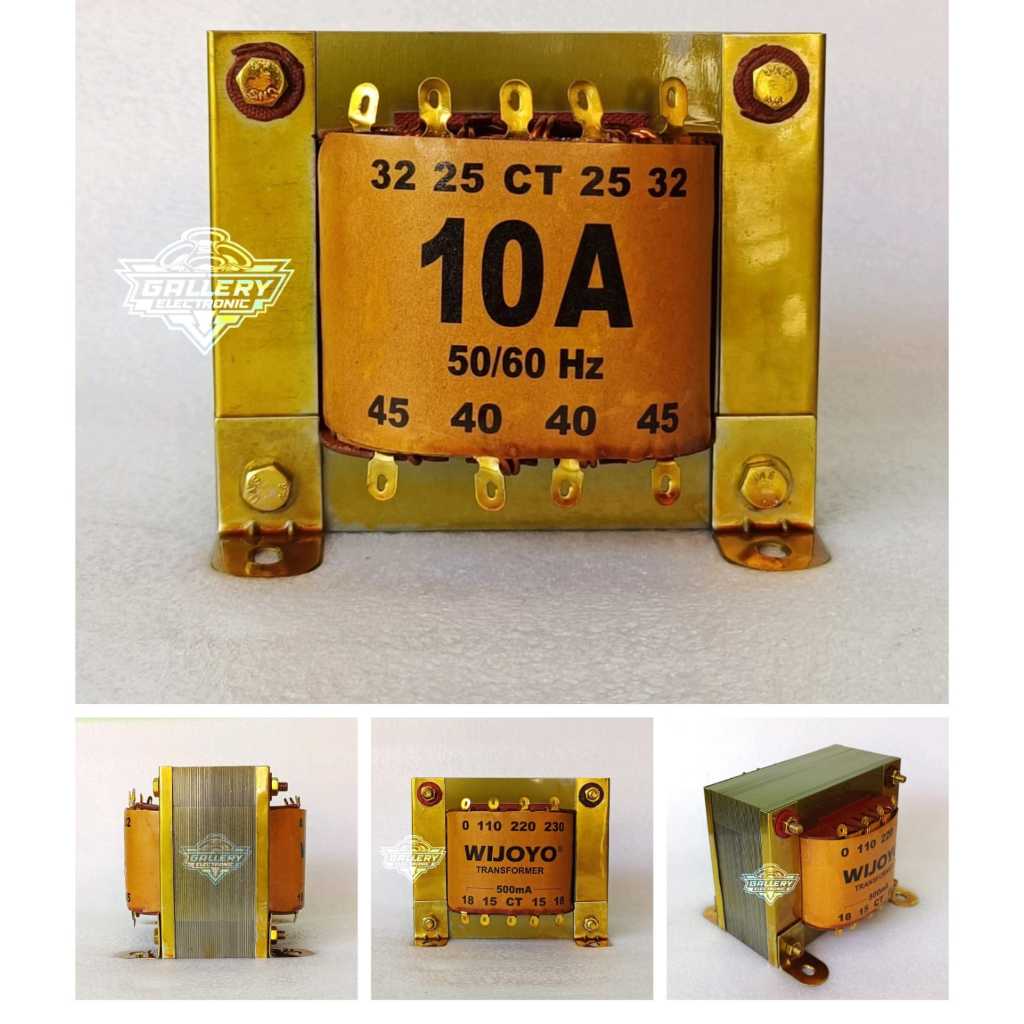 Travo 10A Besar CT 45V WIJOYO / Trafo 10 Amper BIG CT 45 Volt Tembaga Murni
