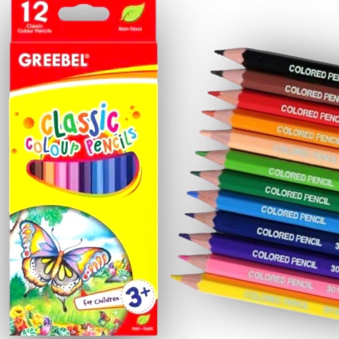 

Boom PENSIL WARNA GREEBEL PANJANG ISI 12 12 Classic Color Pencils 712