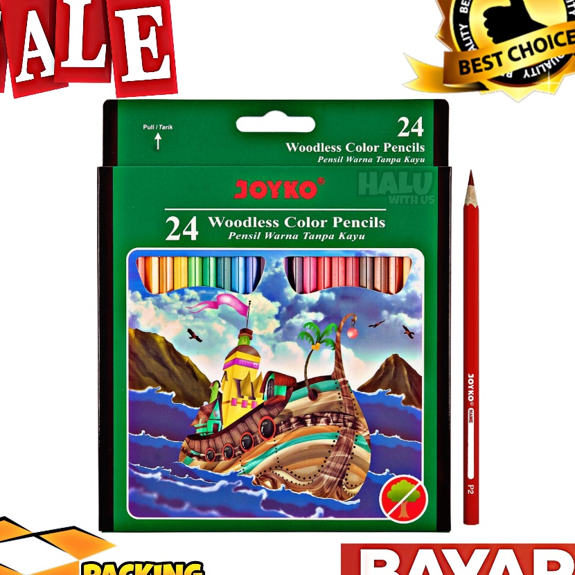 

Hot BISA COD 1 Set Pensil Warna Joyko CP14 24 Warna Alat Mewarnai Alat Menggambar