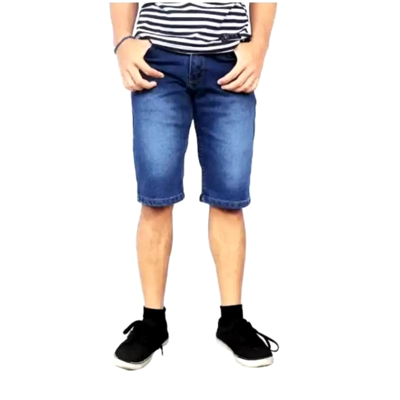 Celana Jeans Pendek Pria Celana Jeans Standar Pria Bawah Lutut