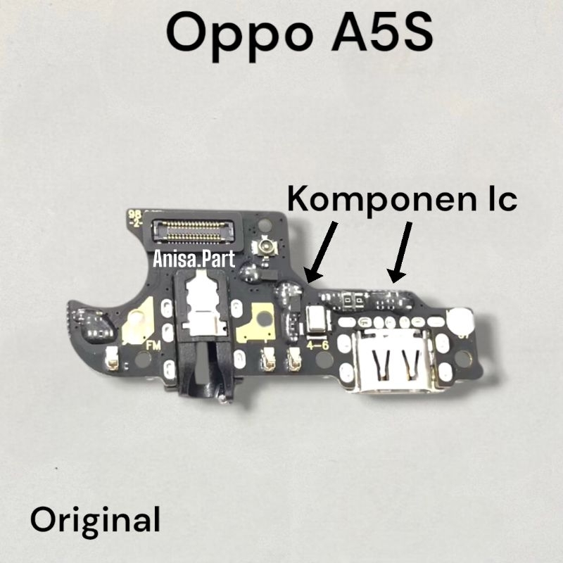 Connector Charger Oppo A5S Original Full Komponen Ic Papan Board Charger Mic Oppo A5S