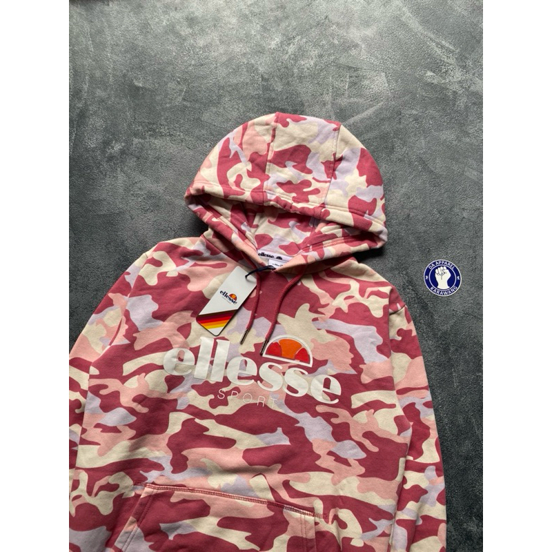 Ready Stok❗️ Hoodie Ellesse Camo Memnon pink original