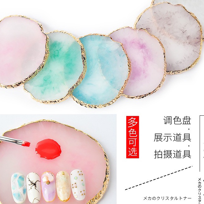 

KP8 Nail Art Mixing Palette Palet Nail Art Kerang Multifungsi Display 2 Sisi Wadah Pencampur Warna Kutek UV