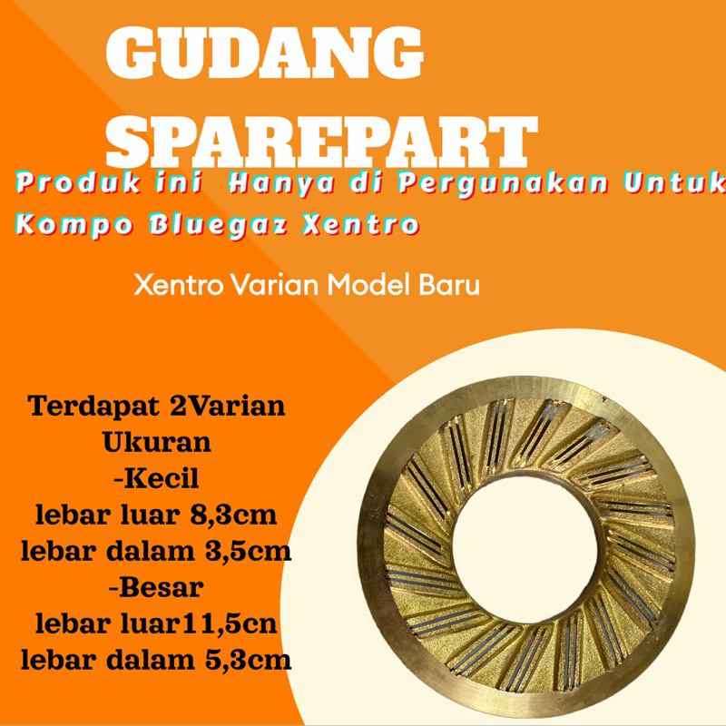 Burner Kuningan Asli Kompor Gas Blue Gas Xentro Model Baru