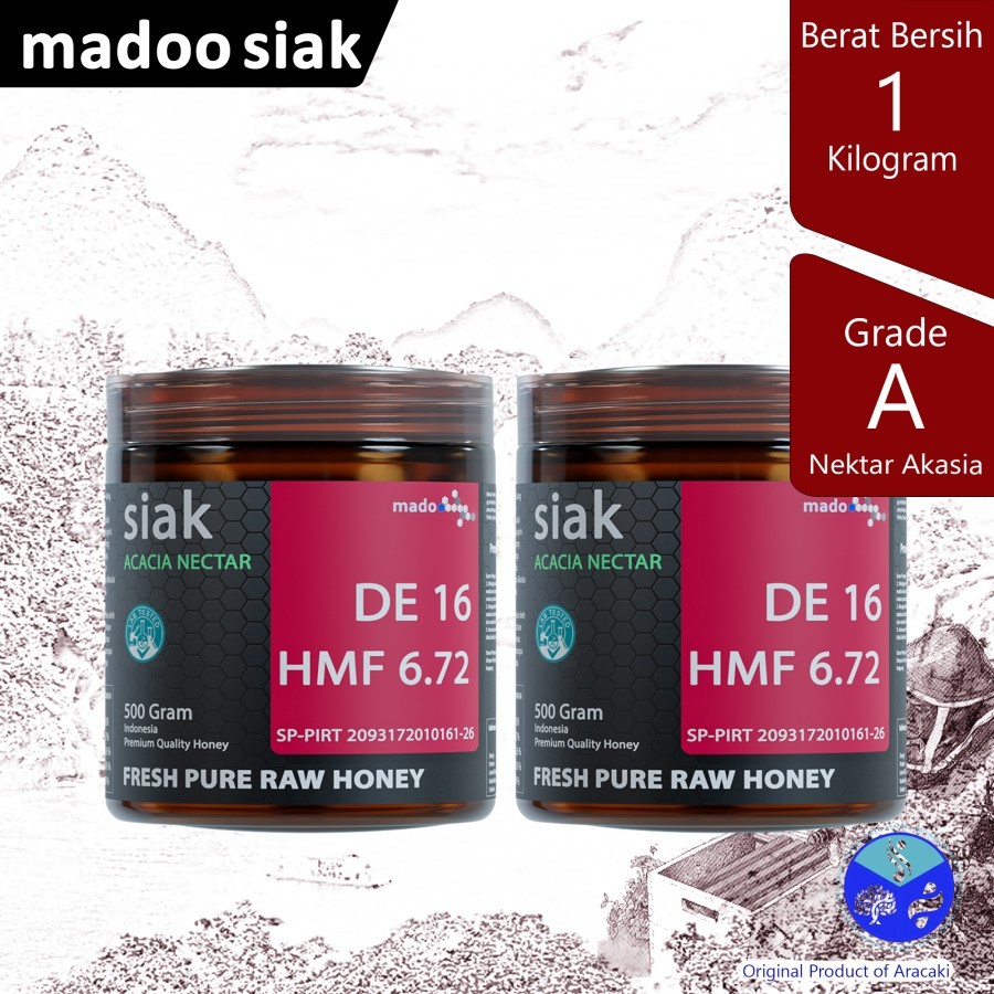 

100% MADU ASLI SIAK / PURE RAW HONEY (FRESH) - GRADE A - 1 Kg