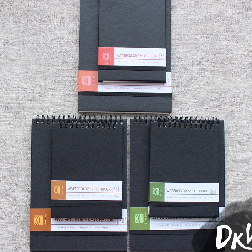 

Terbaik Baohong Academy Watercolor Sketchbook 3gsm 1 cotton A6 A5