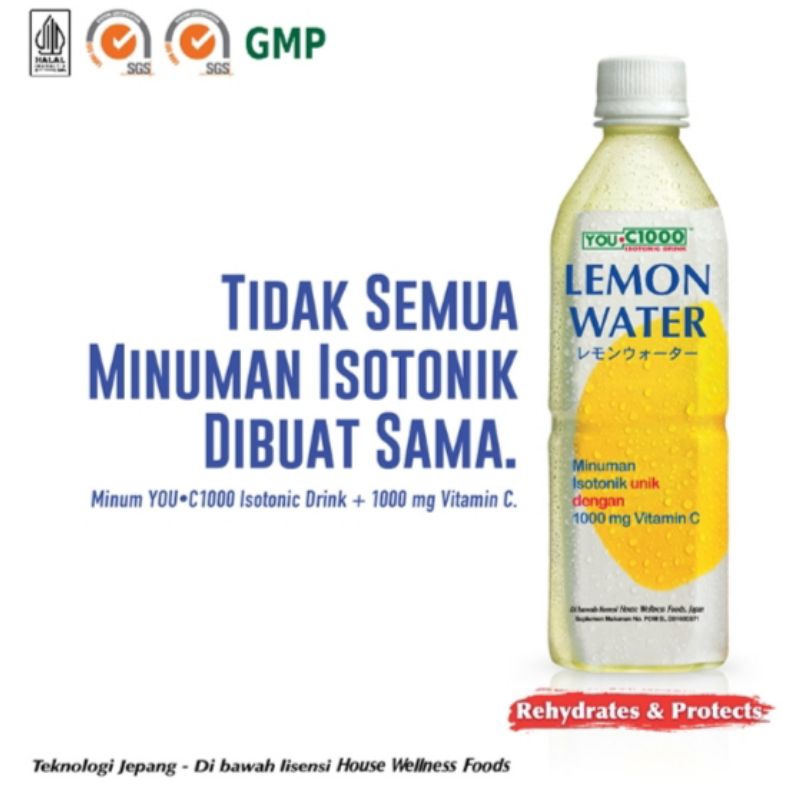 

YOU C1000 Minuman Isotonik Lemon Water 500 ml