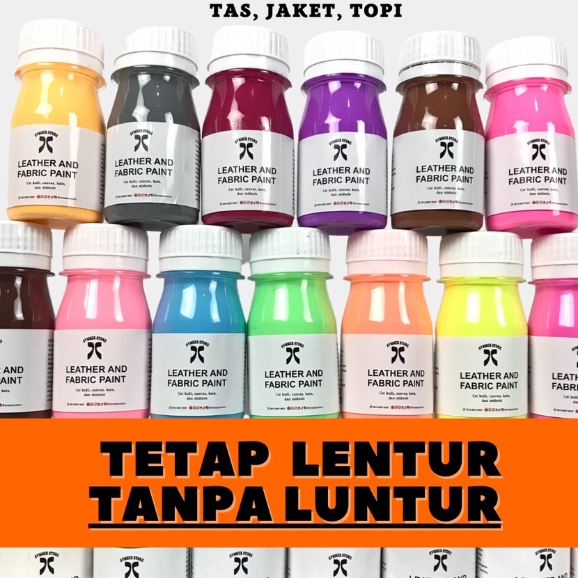 

KF7 Cat Sepatu Repaint Tas Leather dan Pabric Paint Acrylic Kanvas Cat Kain Kulit Midsole Sepatu