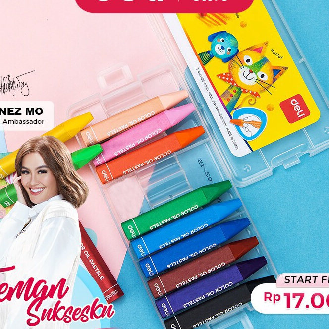 

Khusus Deli Krayon 1224 Warna cocok untuk siswa sekolah keluarga dan kantor 727 7272 7273