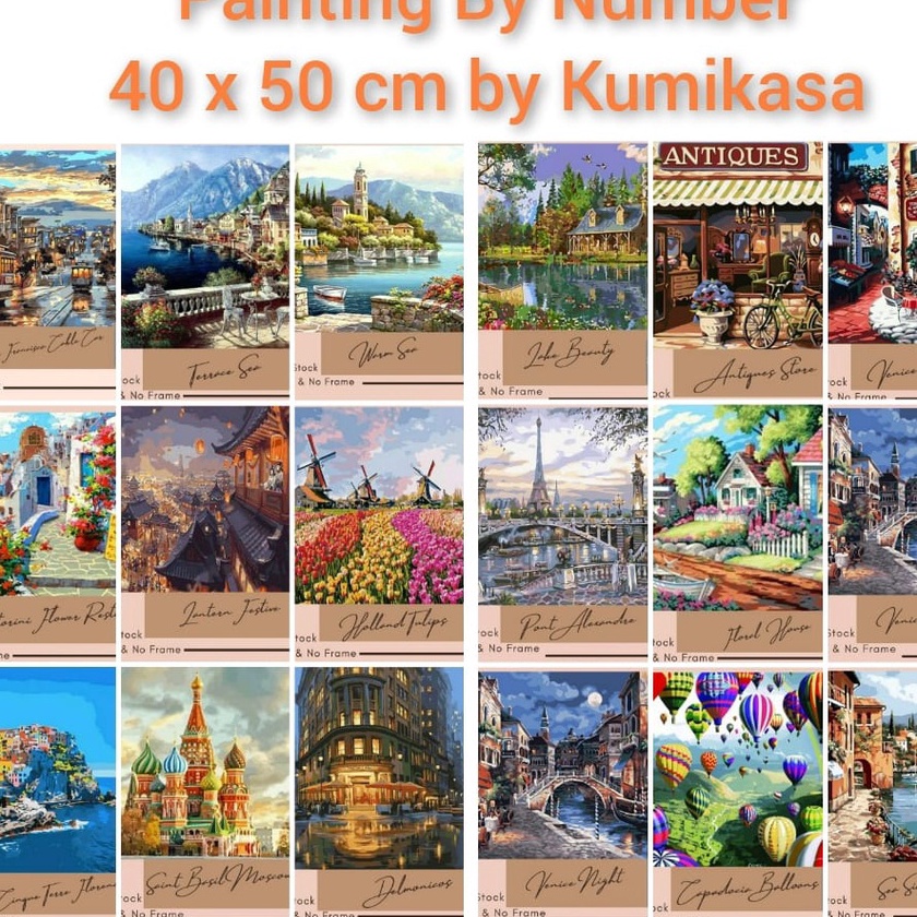 

Langka DIY painting by numbers kerajinan tangan lukisan