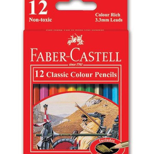 

KI3 Pensil Warna Faber Castell Classic Colour Pencils 12 Pendek