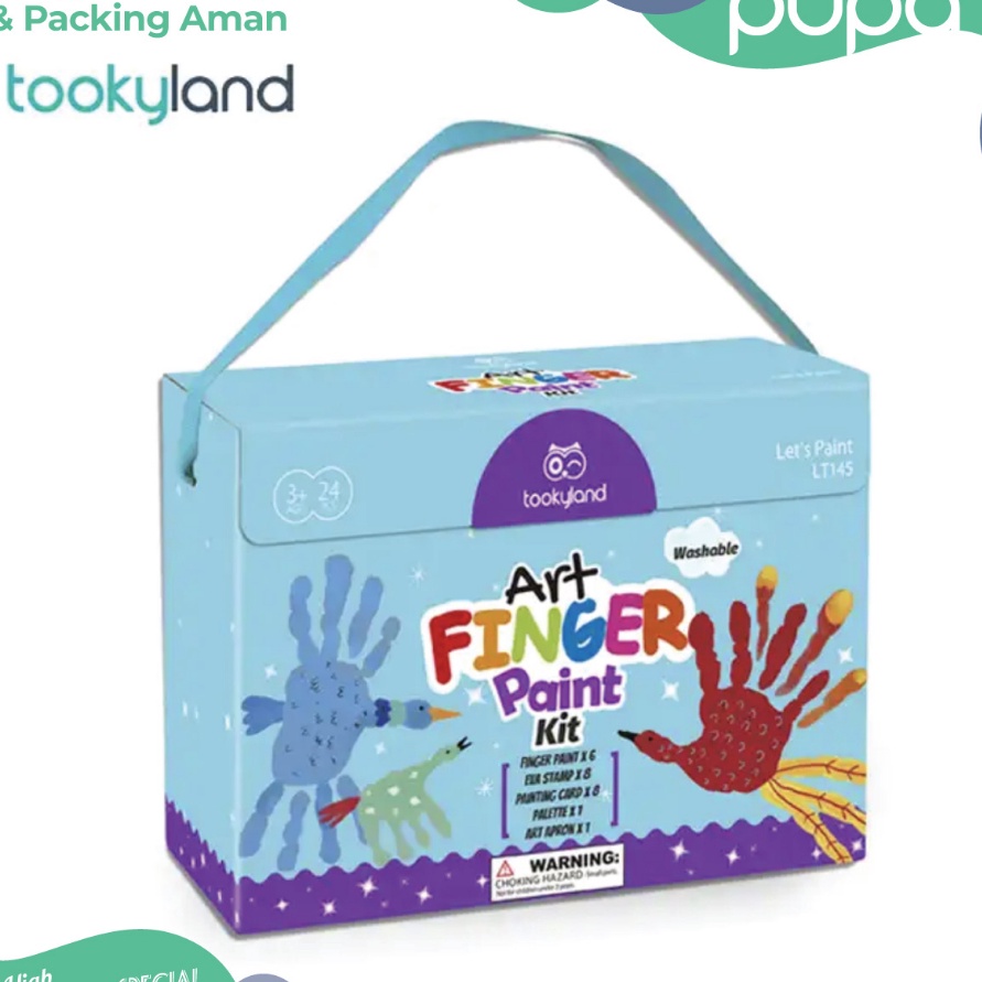 

FG2 TookyLand Washable Art Finger Paint Cat Seni Tangan Anak Nontoxic Childrens Finger Paint 6 Color Kit Nontoxic and Washable Finger Paint Acrylic Paints Set