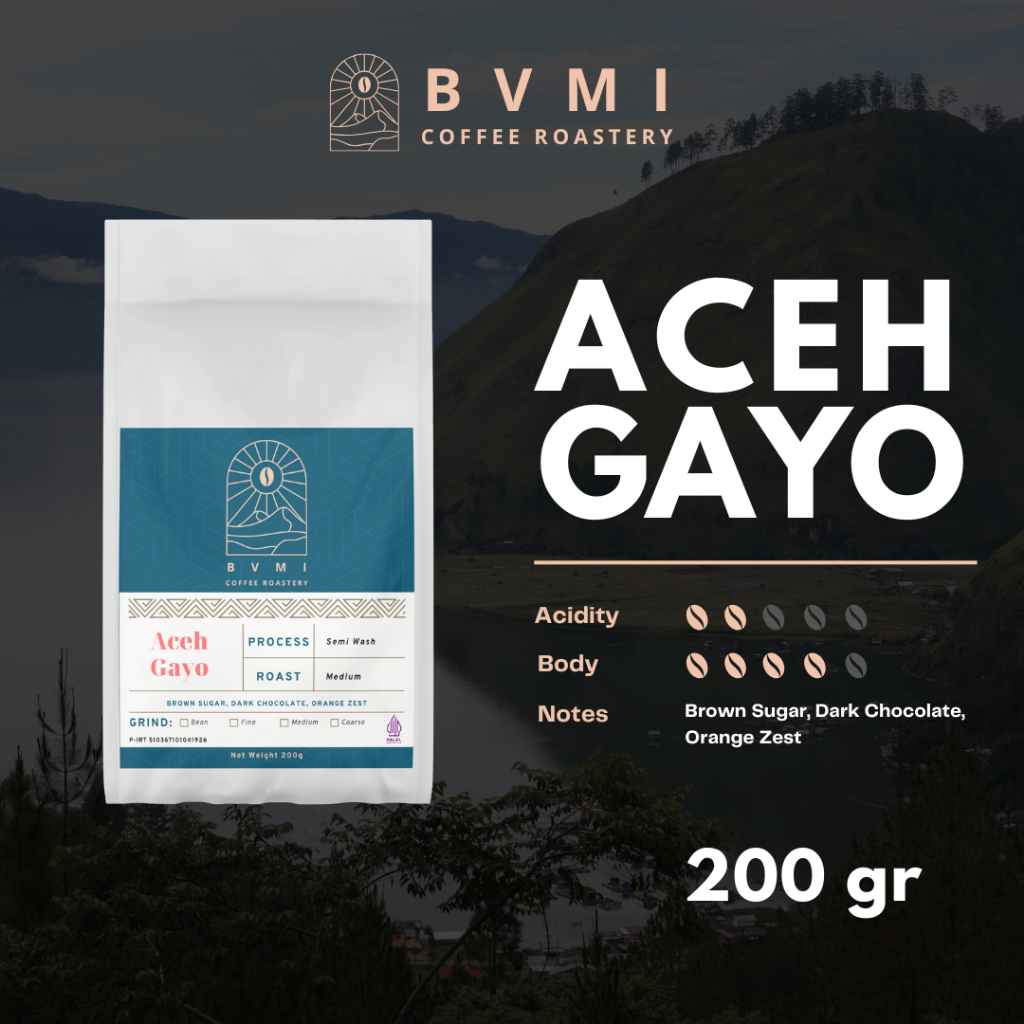 

Bvmi Roastery - Aceh Gayo Wet Hulled Arabica Coffee Beans / Biji Kopi Arabika Semi Wash Takengon Grade 1