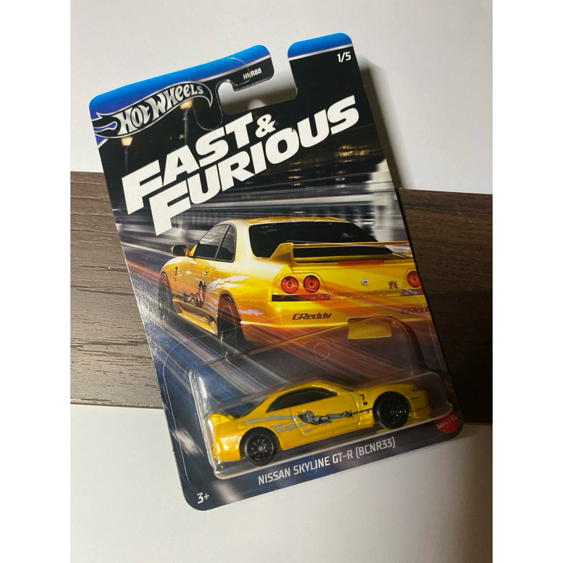 Hot Wheels NISSAN SKYLINE GTR BCNR33 FAST&FURIOUS SERIES
