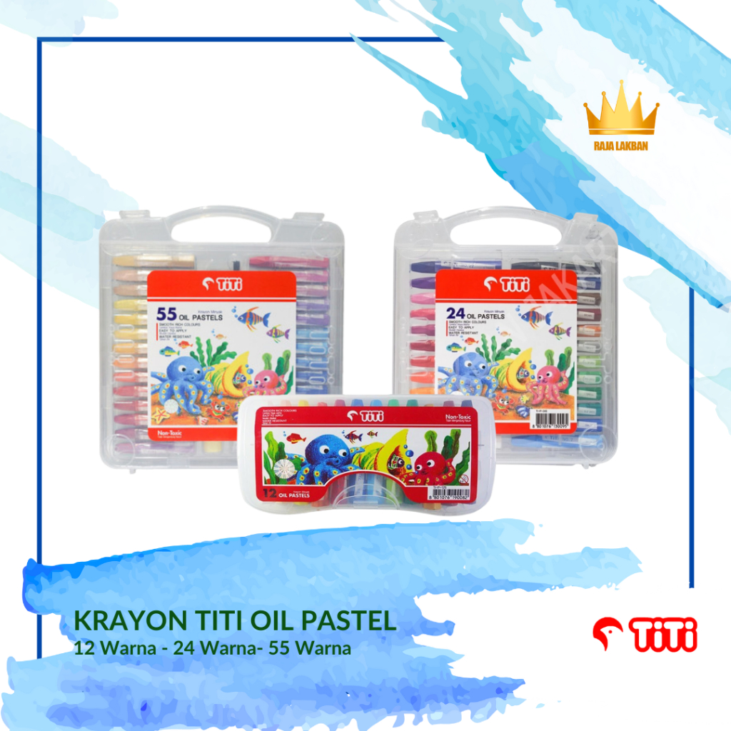 

Krayon Crayon Anak Titi Oil Pastel/ 12 Warna - 24 Warna - 55 Warna/ Set