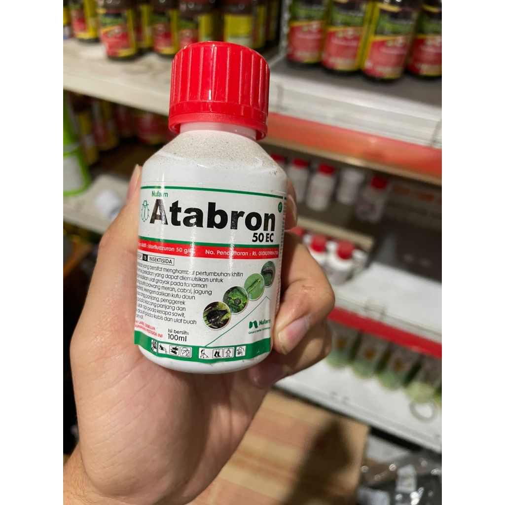 Atabron 50EC 100 ml Insektisida Obat Hama Ulat Belalang Wereng Walang