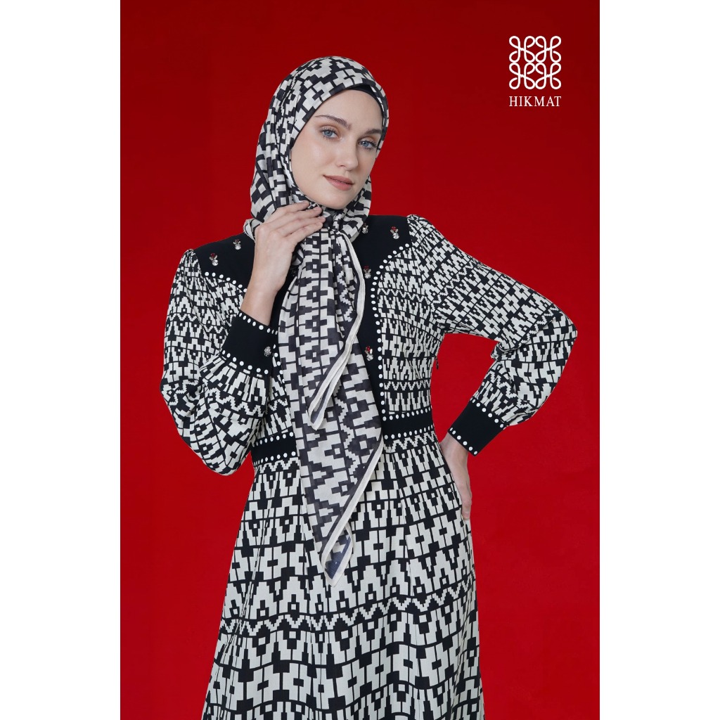Hikmat Fashion Original A6475 Abaya Hikmat Terbaru 2024 Ori noerbutikmuslim