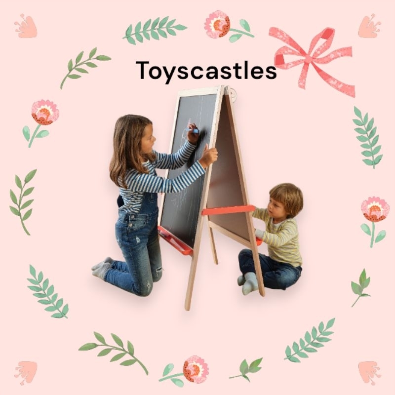 

Ndevansss - Mala Standing Papan Tulis 2 Sisi Papan Lukis Belajar Anak Ukuran Besar