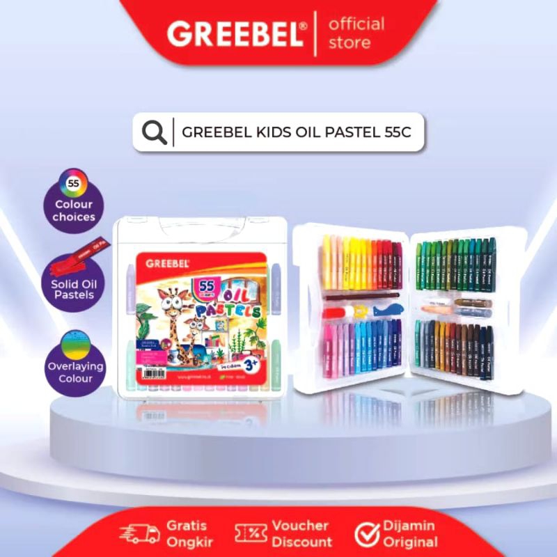 

Crayon Greebel 55 Warna / Oil Pastel 55 Warna Greebel