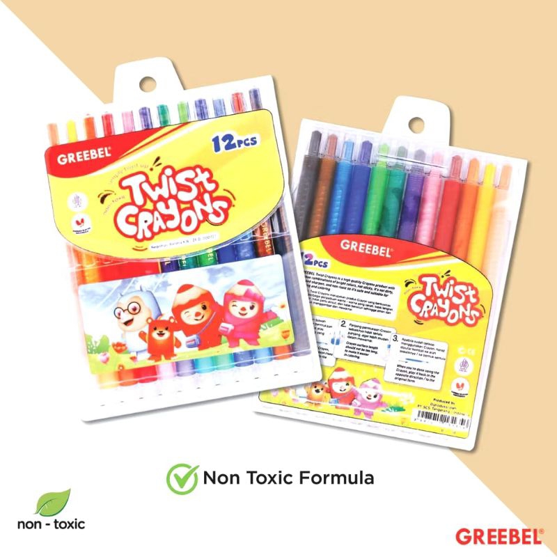 

Crayon Putar Greebel 12 Warna Twist Crayon 12 Warna
