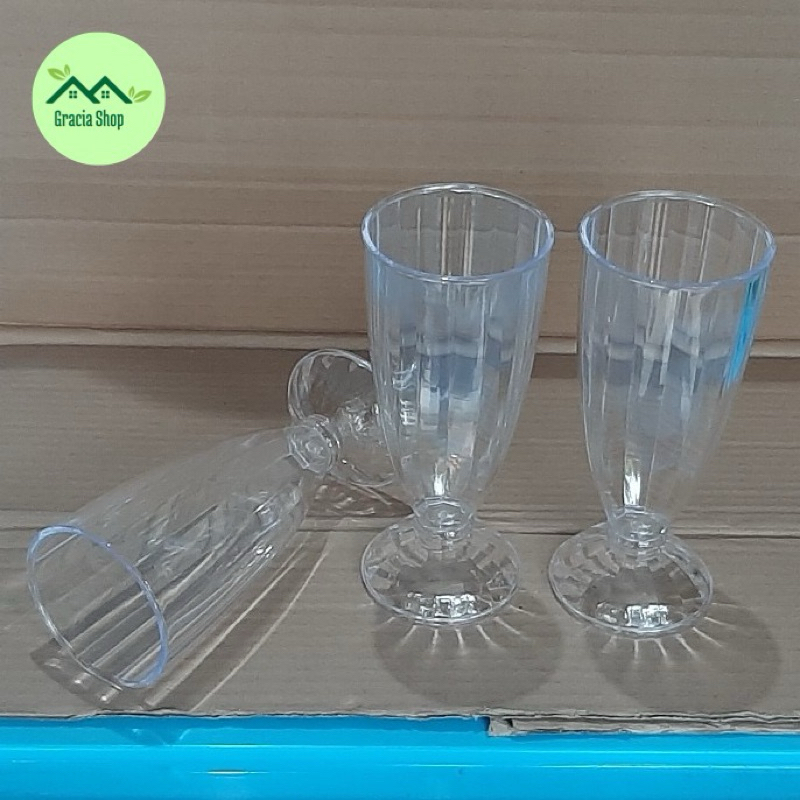 Gelas Plastik Jus Bening / Juice / Gelas Minum Bening Tebal Serbaguna