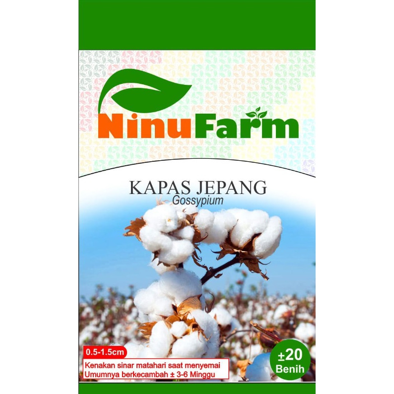 BENIH KAPAS JEPANG - JAPAN COTTON - NINUFARM - 20 BUTIR
