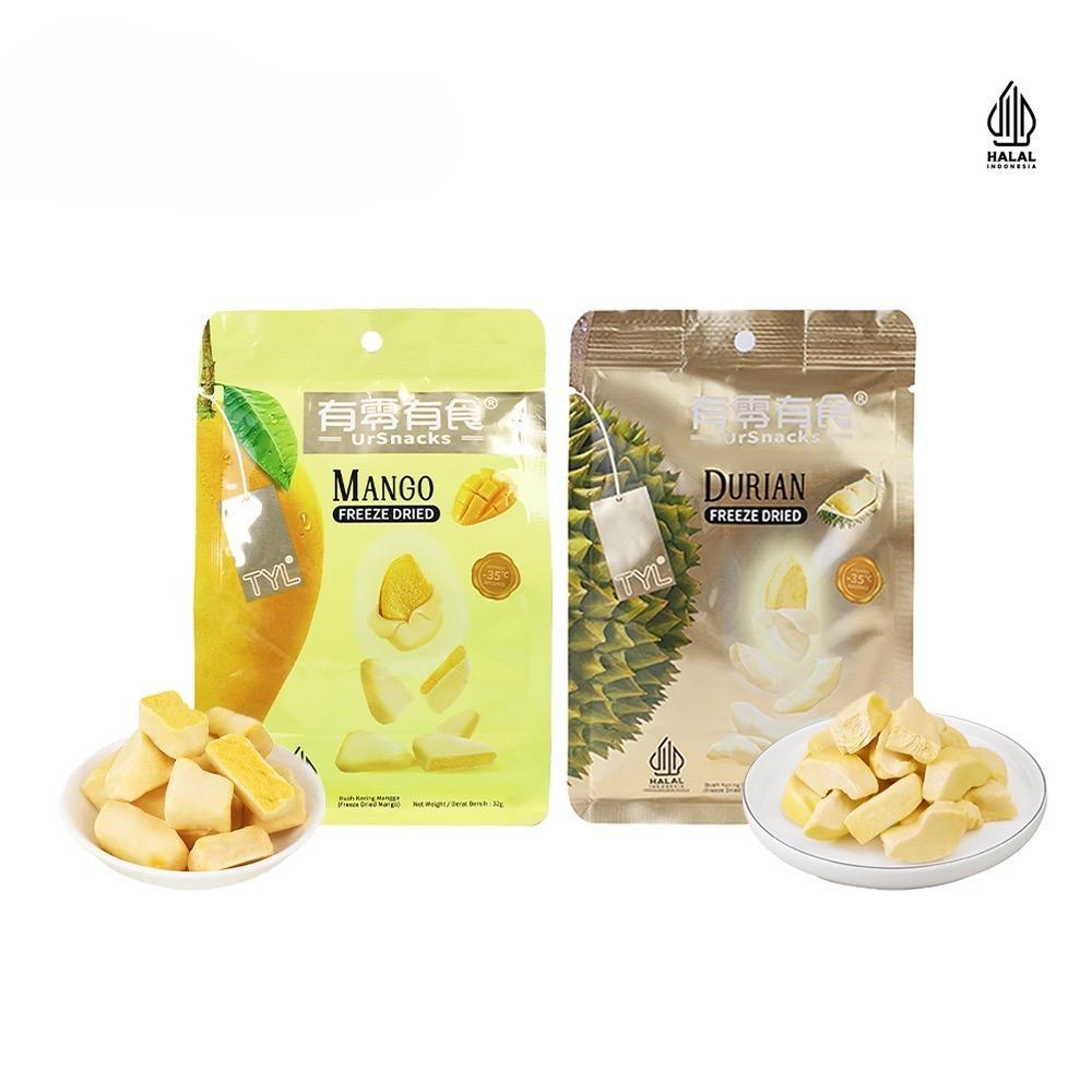

HALAL URSNACKS Freeze Dried Keripik Sehat Durian Mangga Strawberry Apel