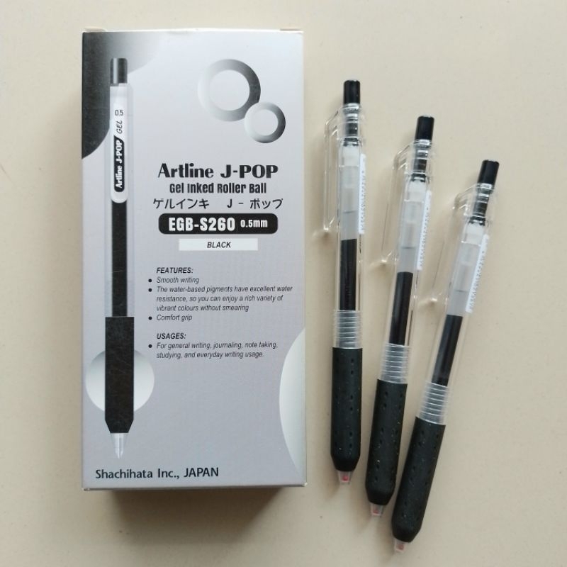 

Pulpen Gel Pen Artline J-POP EGB-260 0.5mm ( 12 Pcs ) [ Original ]