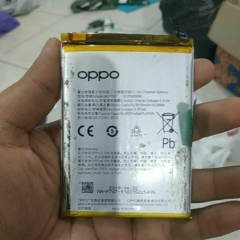baterai bekas ori Oppo F11 blp707