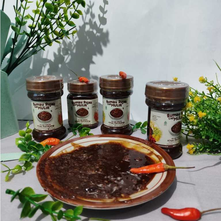 

Mulia - Sambal bumbu rujak buah kacang pedas manis 150 ml