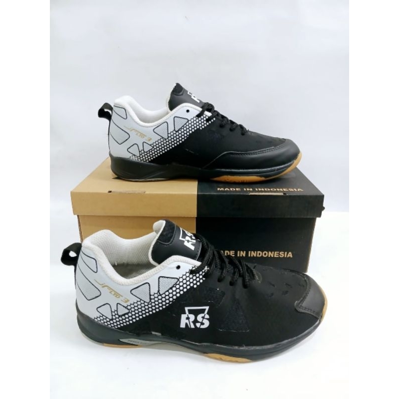Sepatu Badminton RS hitam putih Size 39-43 sepatu olahraga bulutangkis Tenis
