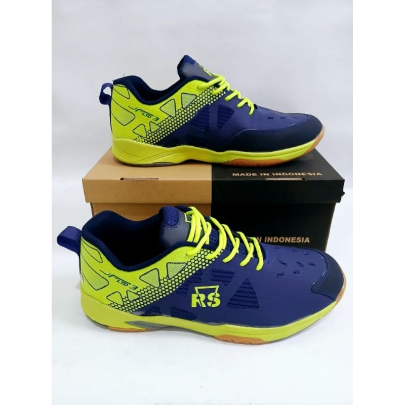 Sepatu Badminton RS navy stabilo Size 39-43 sepatu olahraga bulutangkis Tenis