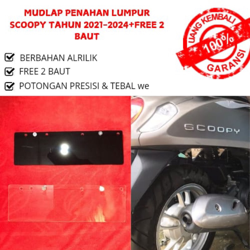 MUDLAP PENAHAN LUMPUR SCOOPY 2021-2024+FREE BAUT