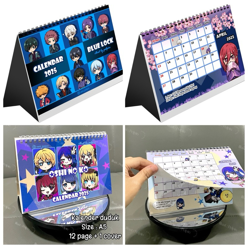 

calendar anime oshi no ko kalender blue lock kalender anime aqua hoshino ruby kana arima akane kalender 2025 anime kalender meja anime anime bluelock isagi reo mikage nagi rin itoshi chigiri bachira