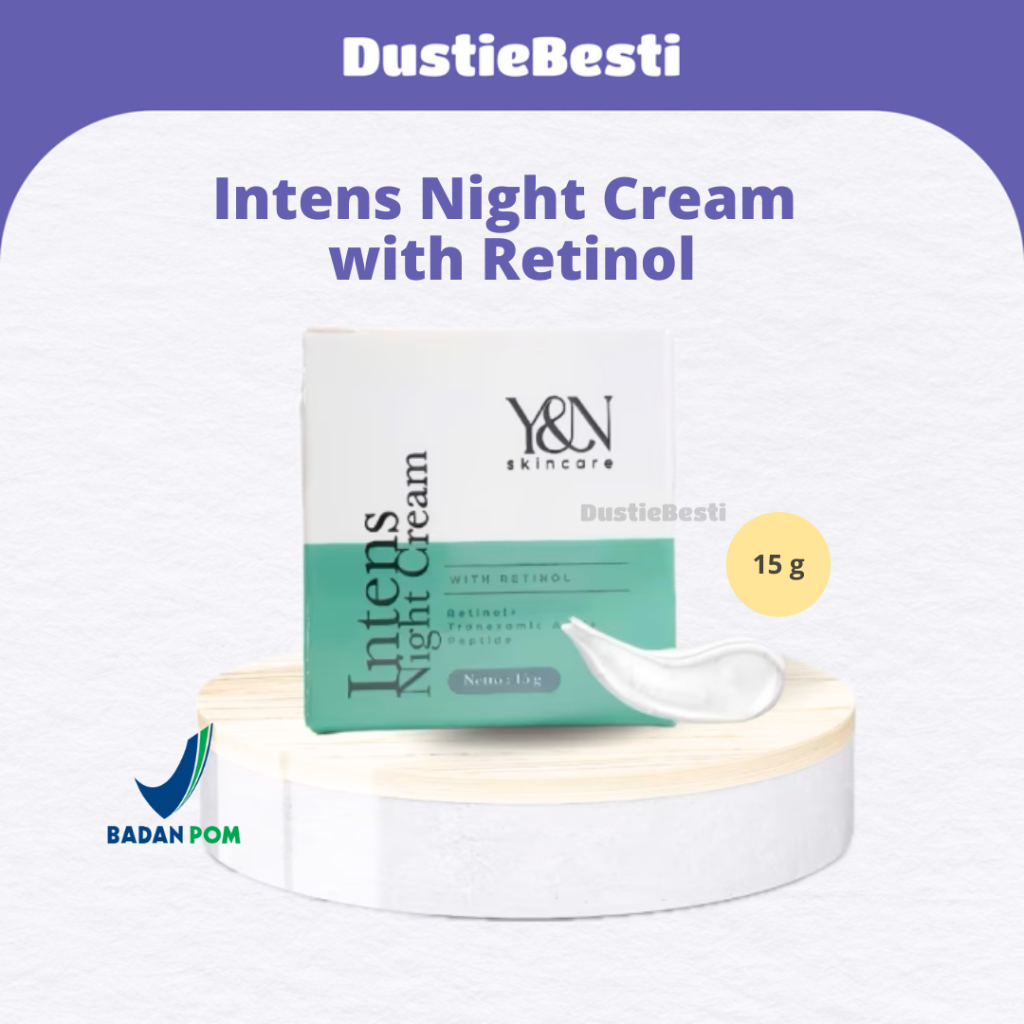 Intens Night Cream – Krim Malam Anti Aging - Retinol & Peptide - Skincare Malam - YnN