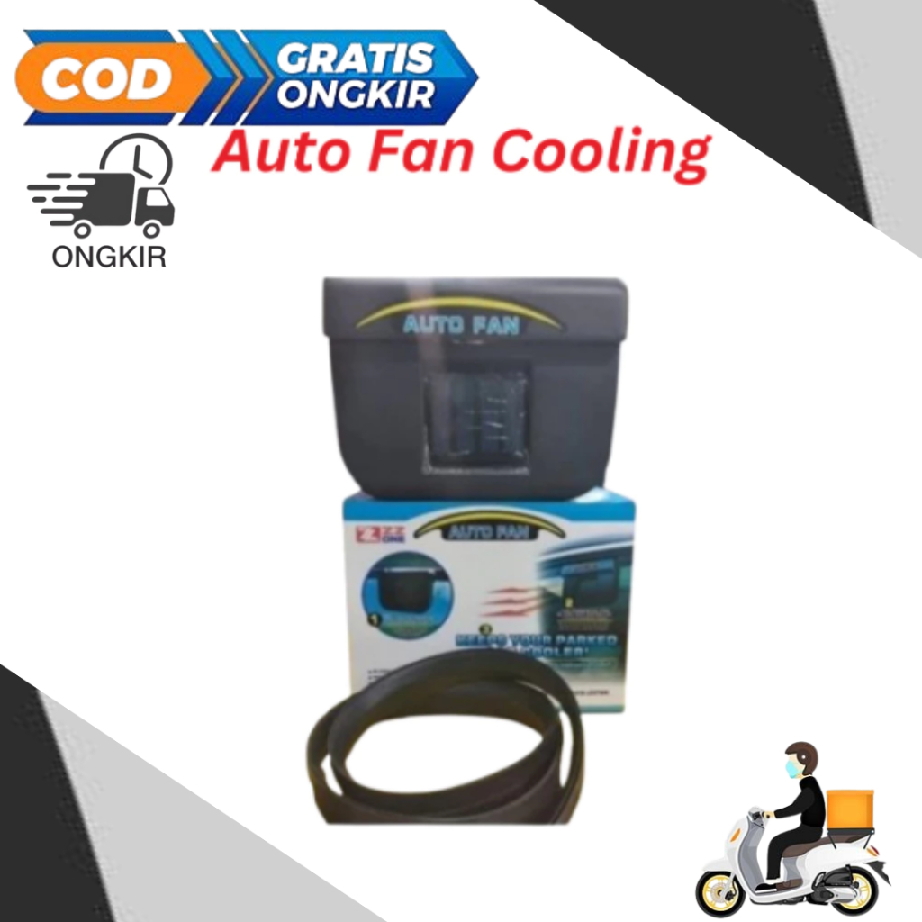 Auto Fan Cooling Zzone Powered Car Solar Autofan Cooling Fan Air / kipas angin mobil