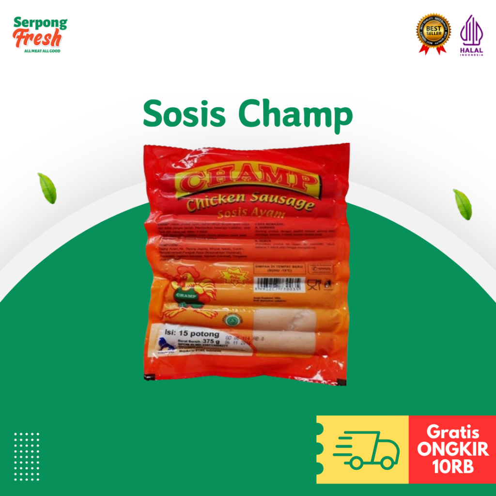 

Champ Sosis Ayam 375gr Chicken Sausage