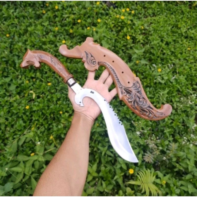 COD TERLARIS Kujang Jumbo Asli Baja Khas Sunda Macan Siliwangi