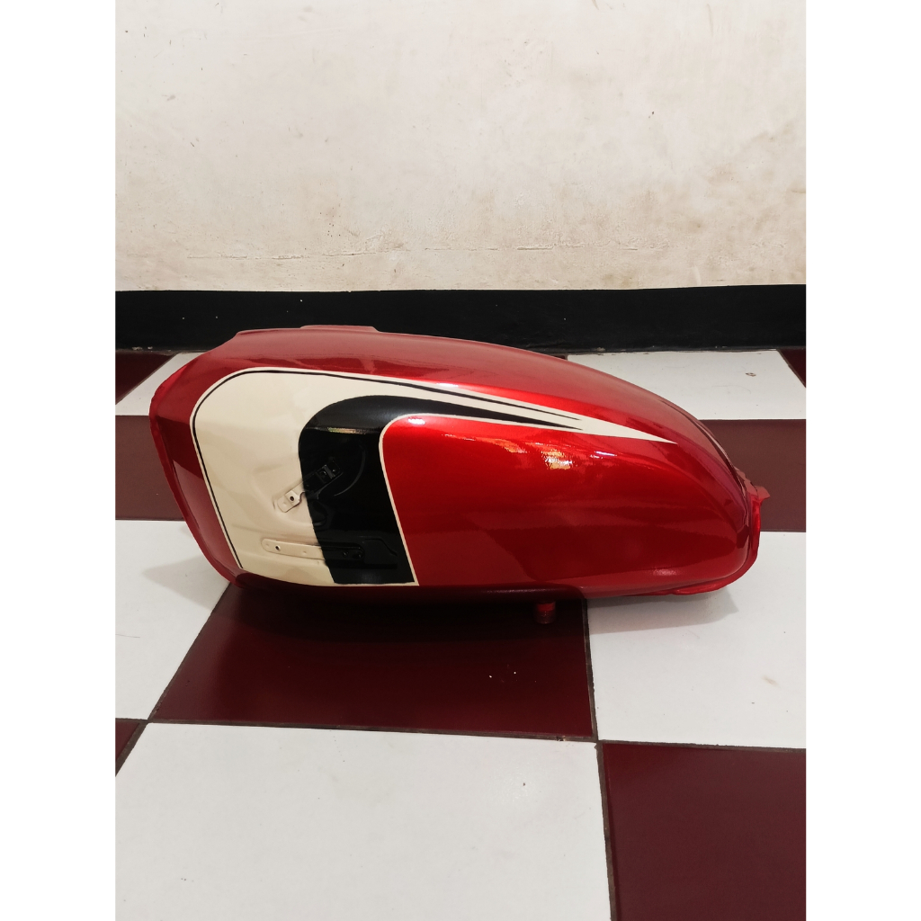 Tangki Honda Cb100 Cat Merah Bahan Doraemon