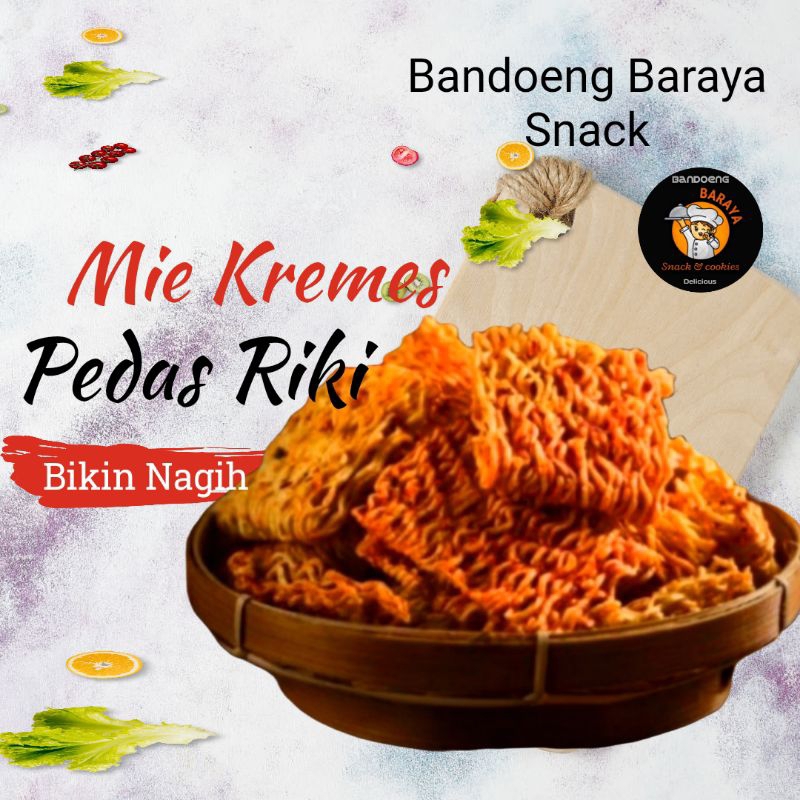 

Mie Kremes Super Pedas Riki Asli Mi Kremezz Jadul enak 100g