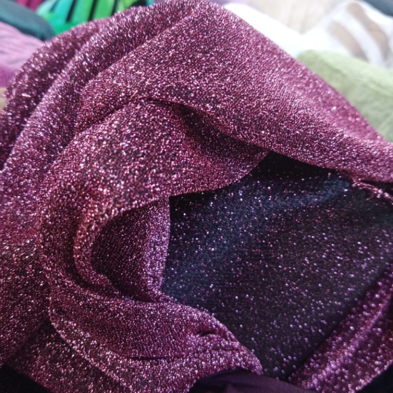 kain spandek glitter - kain glitter antik - kain spandek metalik - kain spandek glitter import