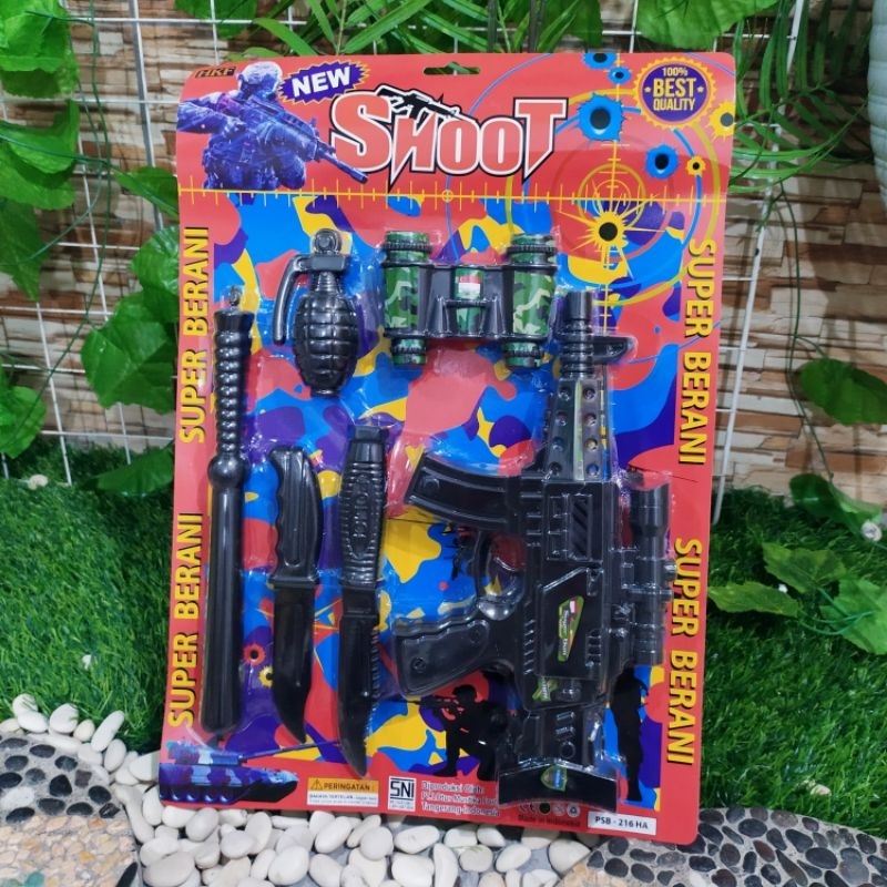 Mainan set teropong tembakan army set anak militer