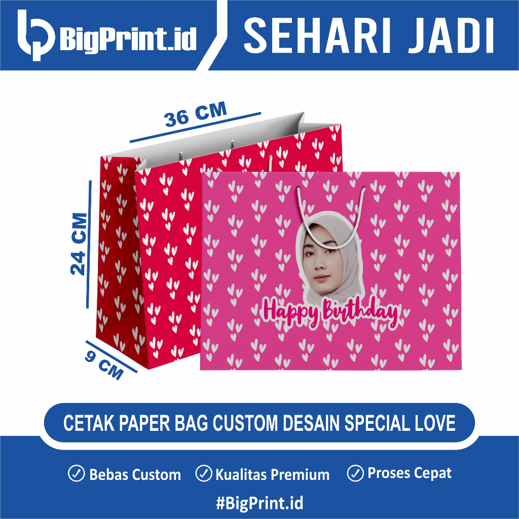 

Cetak Paperbag Custom Wajah Teman Special Love Edition | Termurah