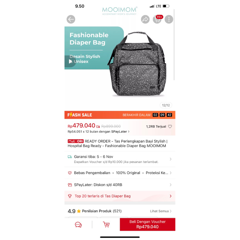 preloved mooimom bag