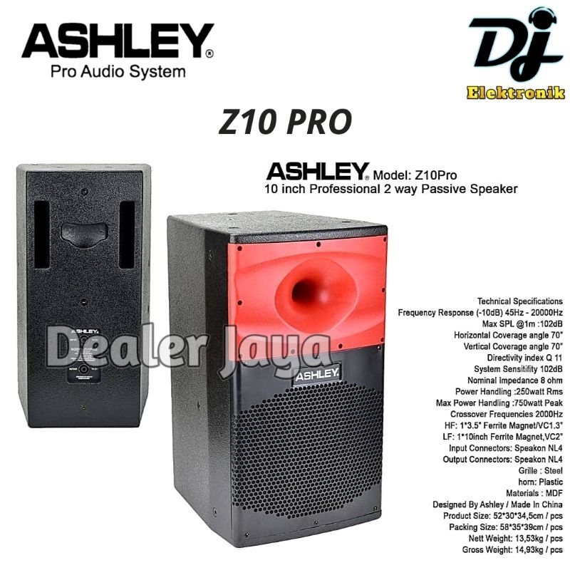 Speaker Pasif Ashley Z 10 PRO / Z10 PRO - 10 inch